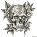 James Dewitt Yancey in la art style tattoo design idea