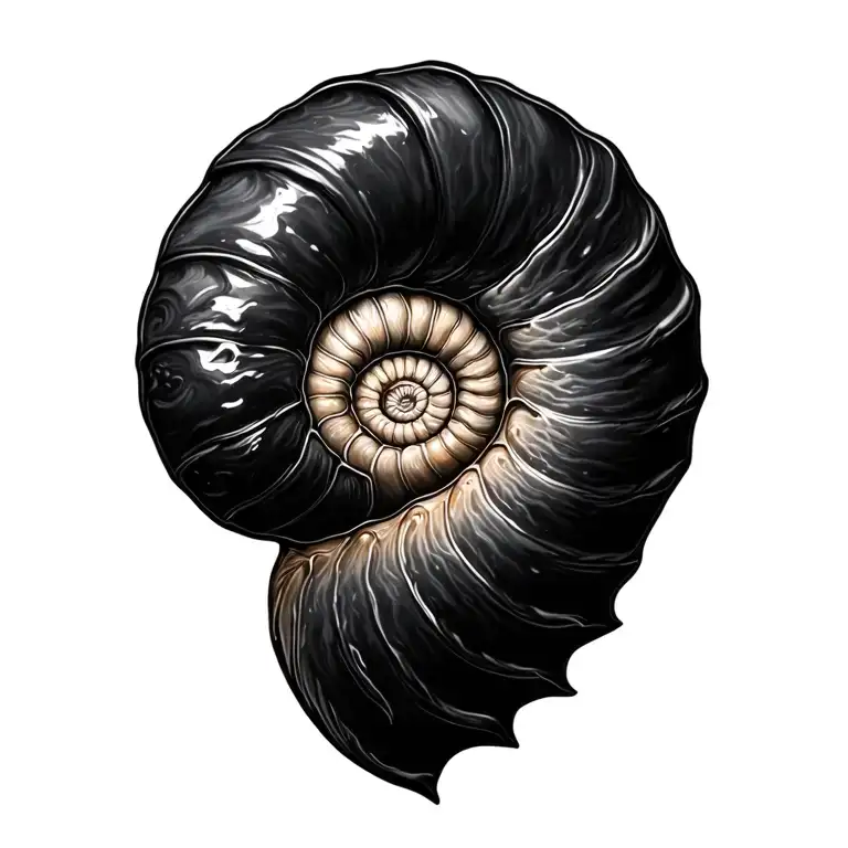 Ammonite tattoo design idea