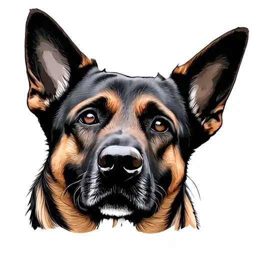 Belgian Malinois tattoo design idea