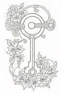 Lock key design tattoo design idea