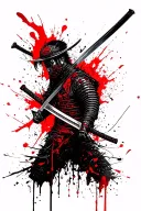 samurai sword stuck tattoo design idea