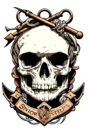 stoic nautical elements tattoo design idea