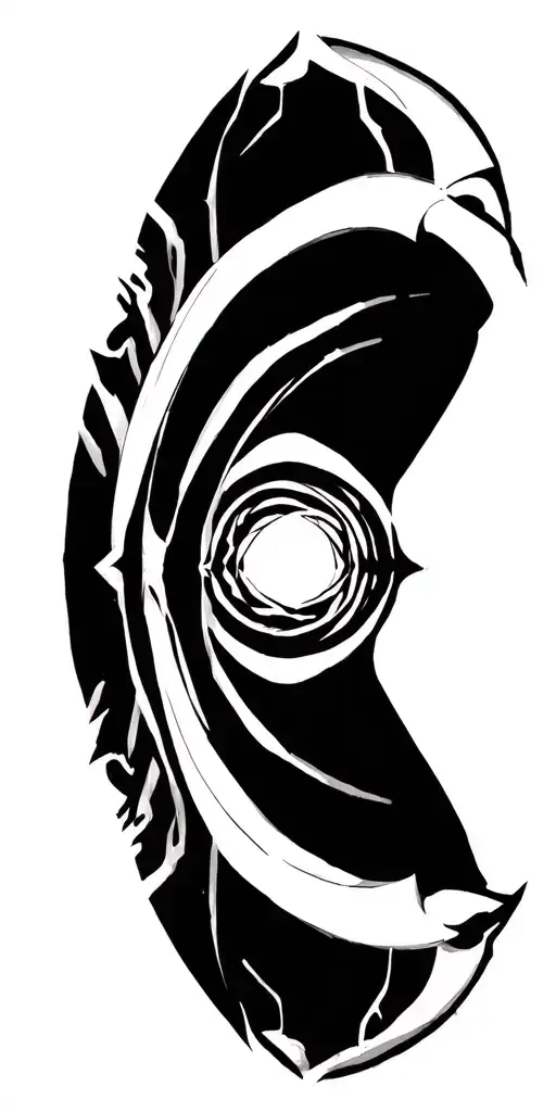 cyber sigilism gothic brutalism blackwork tattoo tattoo design idea