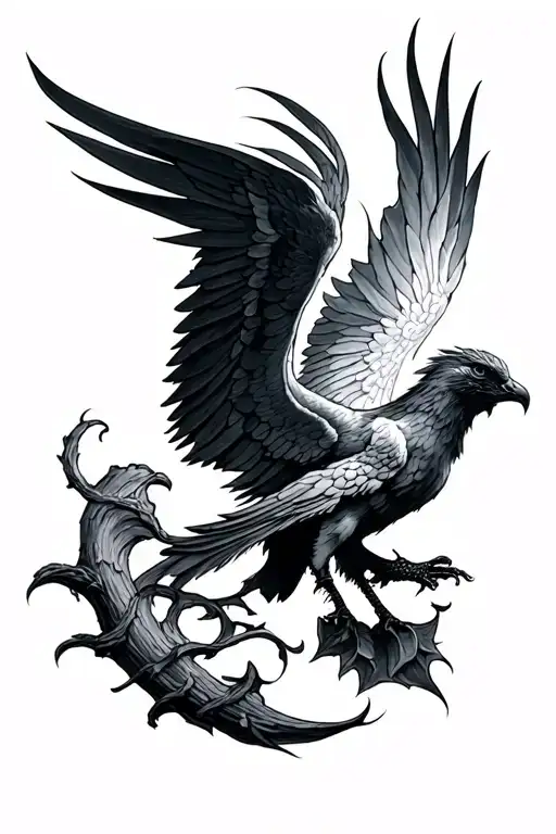 Harry Potter inspired tattoo phénix tattoo design idea