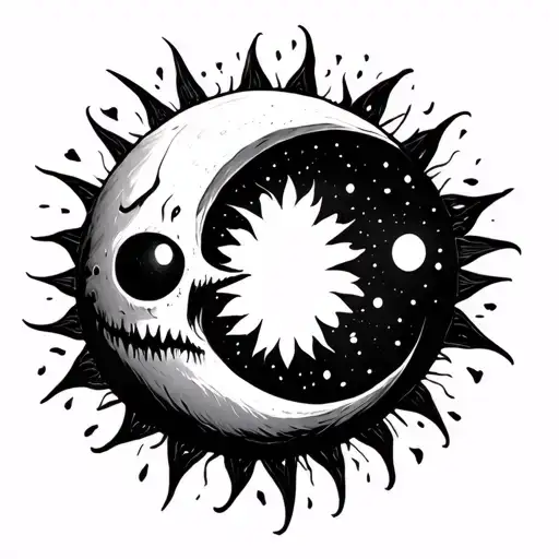 Soul Eater Sun And Moon tattoo design idea
