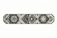 blackwork geometry tattoo design idea