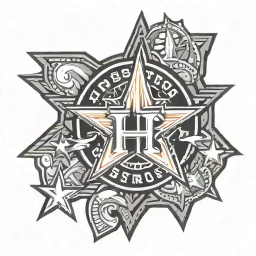 houston Astros old  Logo tattoo design idea