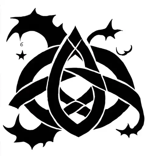 triquetra triskele witches knot tattoo design idea