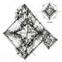 . **Central Element**: The center of the tattoo is a large diamond, done in a geometric style. It can tattoo design idea