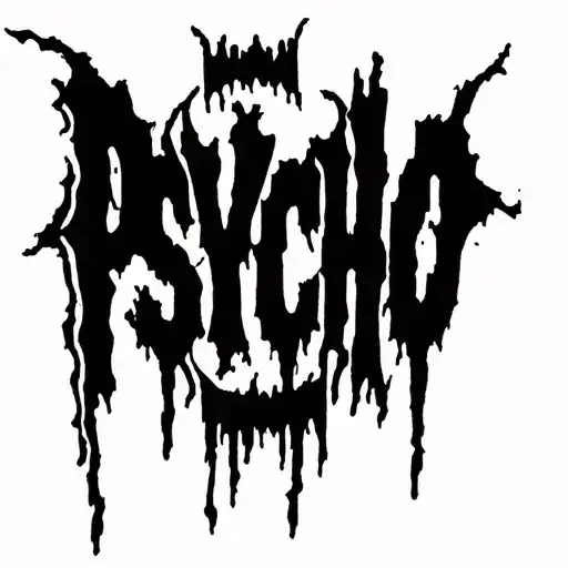 "PSYCHO" "PSYCHO" word tattoo design idea
