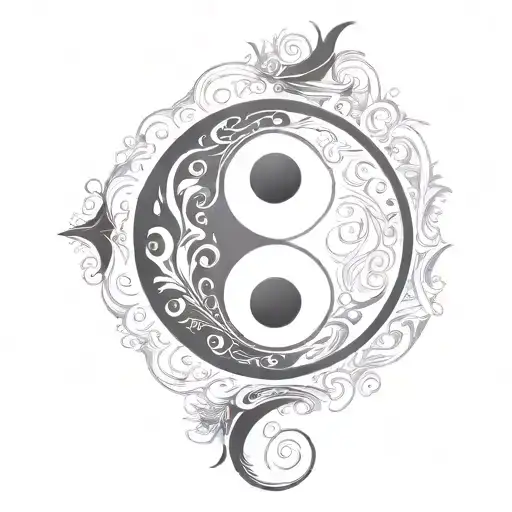 yin yang symbol tattoo design idea