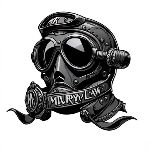 mk 5 dive helmet with Murphy law in Latin surrounding it  tattoo design idea
