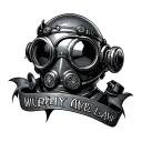 mk 5 dive helmet with Murphy law in Latin surrounding it  tattoo design idea