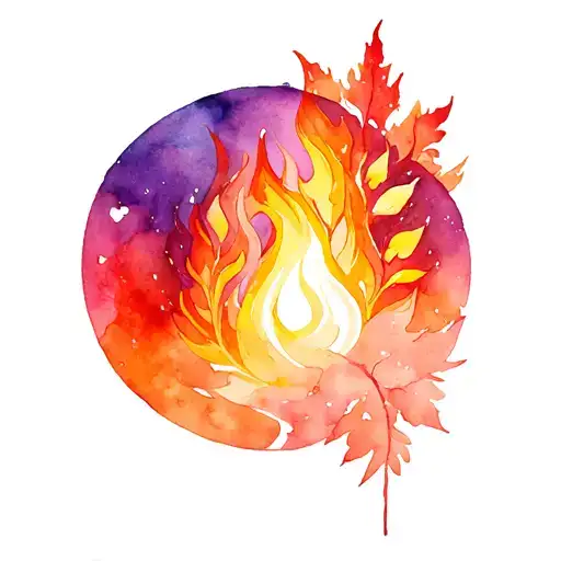 Mysticism that feels internal, not illustrative	•	Elements as forces, not pictures	•	Fire as primary essence	•	Nature tattoo design idea