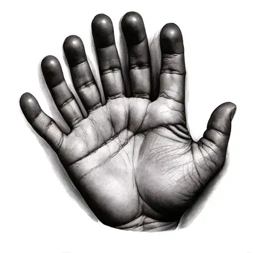 baby handprint tattoo design idea