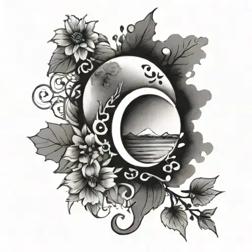 The Japanese word for moonlight is “gekkou” do something medium that can be placed on my arm about that word  . Personal tattoo design idea