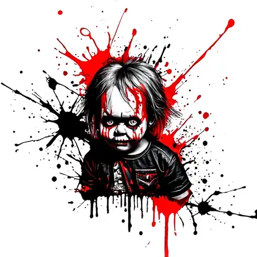 chucky the killer doll tattoo design idea
