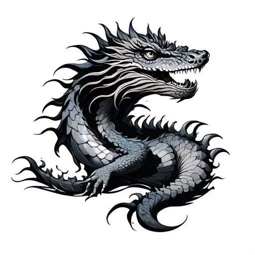 Japanese Water Dragon tattoo design idea