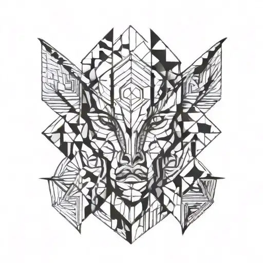 double face tattoo design idea