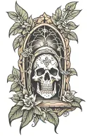 empty tomb tattoo design idea