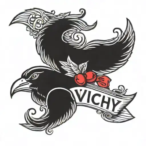 word: "Vichy Lover" tattoo design idea
