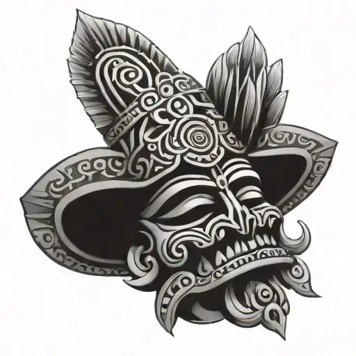 Aztec Mexican tattoo design idea