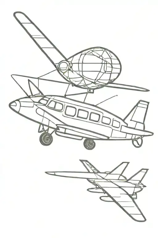 Airplane, travel, turtle, electrical engineer working, music, tattoo design idea