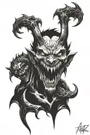 Demons tattoo design idea