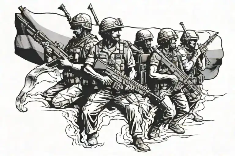 a band that wraps around the arm of the iraqi freedom monument. tattoo design idea