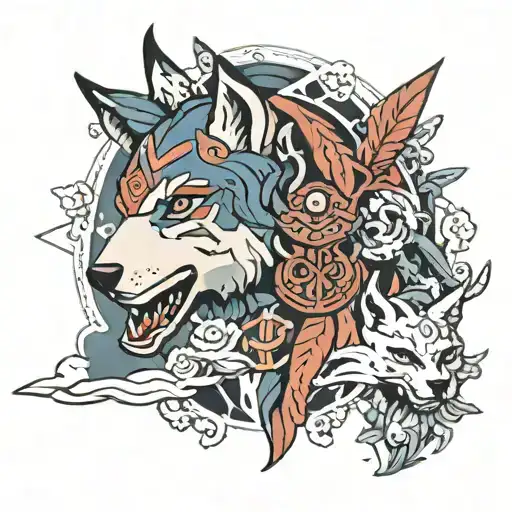 princess mononoke tattoo design idea