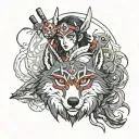 princess mononoke tattoo design idea
