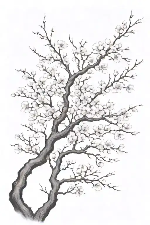 Cherry blossom tree but with lightning bolt replacing the branches  tattoo design idea