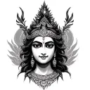 Apsara crown tattoo design idea