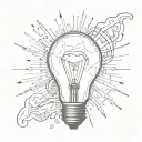 light bulb tattoo design idea