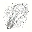light bulb tattoo design idea