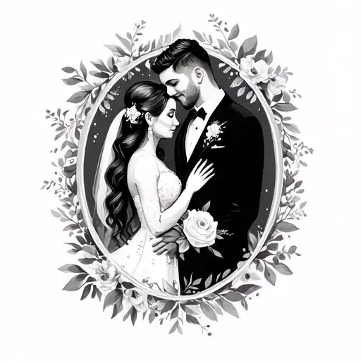 Wedding Anniversary tattoo design idea