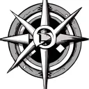 Navigational, chi rho alpha and omega symbol tattoo design idea