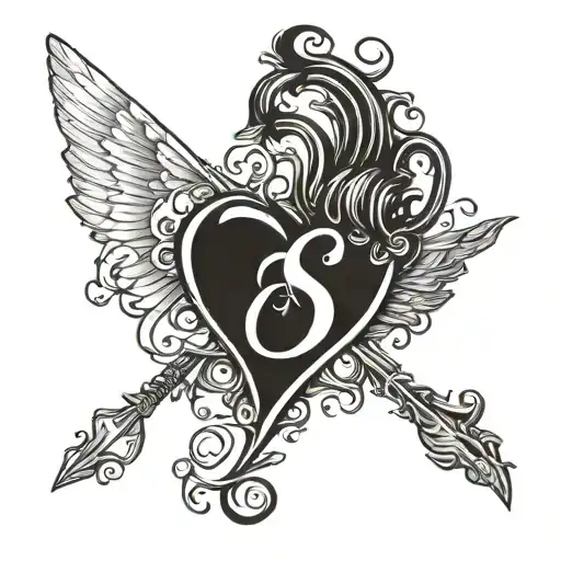 Soulmate symbol incorporated tattoo design idea
