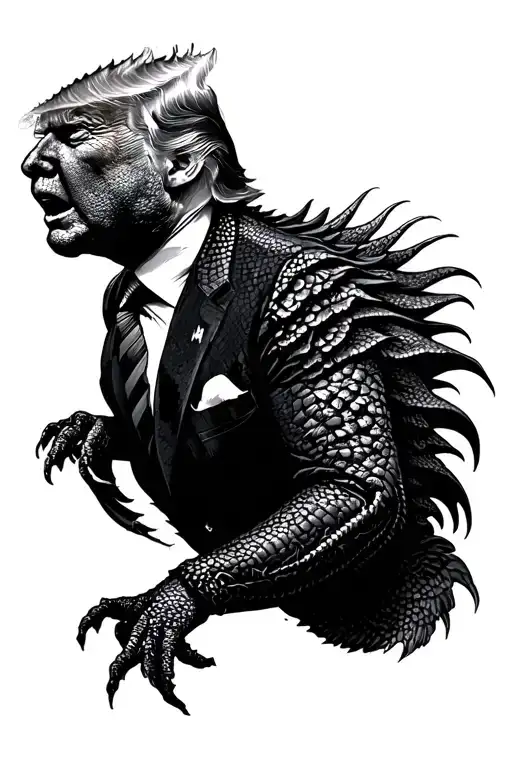 Donald Trump Drago tattoo design idea
