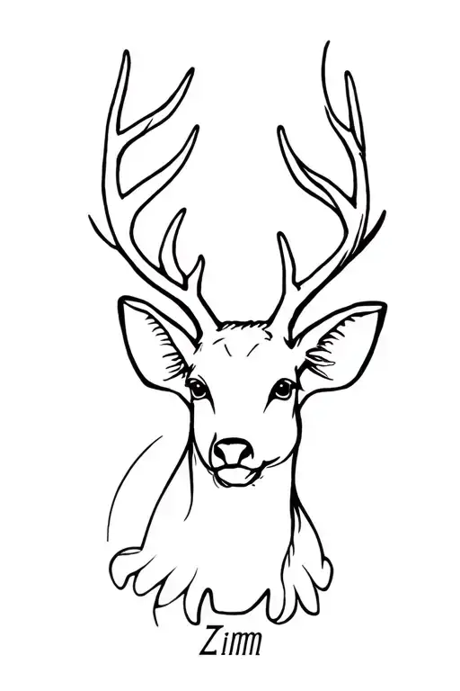 "Zimm" "From" Jackalope tattoo design idea