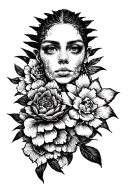 year 2002 black tattoo design idea