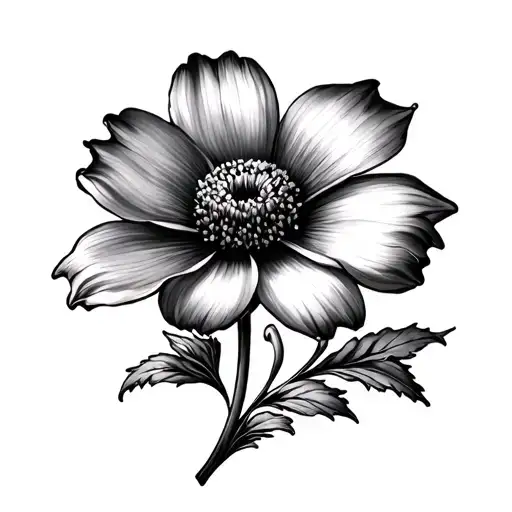 tiny flower tattoo design idea
