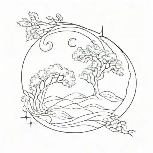 silk road tattoo design idea