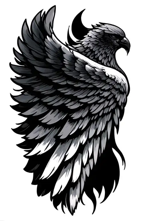 wing left one tattoo design idea