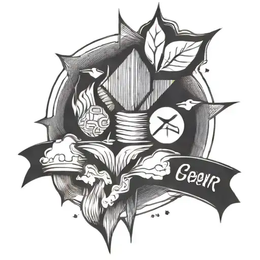 A stylized graph showing the concept of 'Good is greater than your ups and downs' tattoo design idea