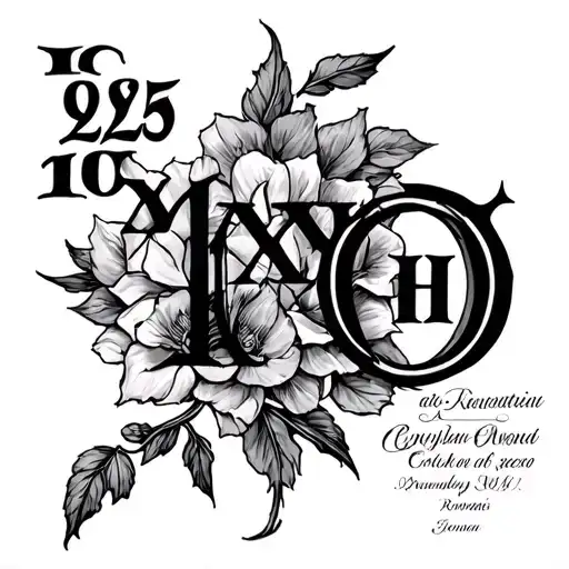 1985 In Roman Numerals march 10 tattoo design idea