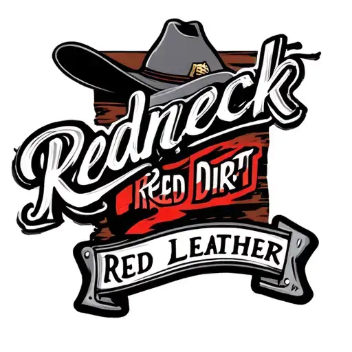 words that say"Redneck Red Leather Red Dirt"  tattoo design idea