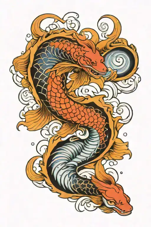 AQUARIUS PISCES CUSP tattoo design idea