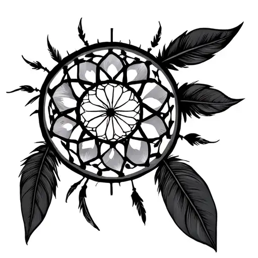 navajo dream catcher tattoo design idea