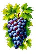 vine with grapes tattoo design idea